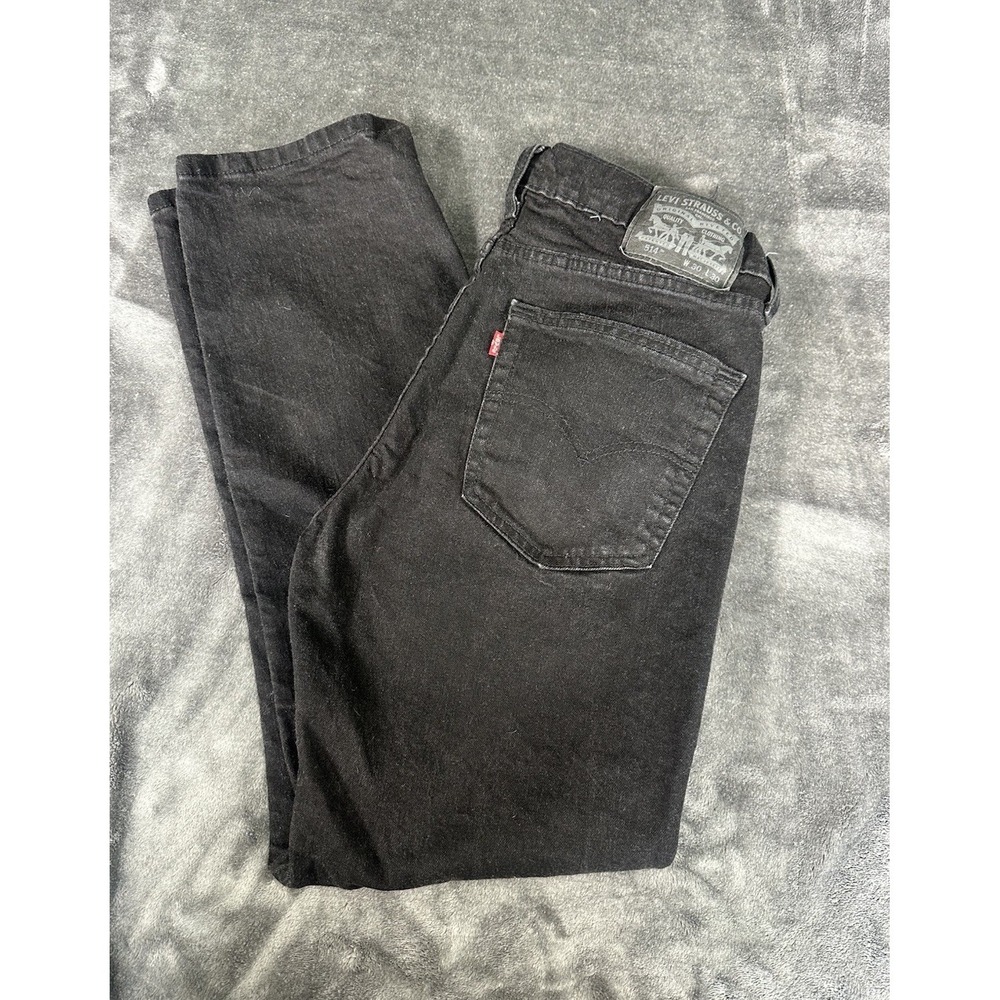 Levi's 514 Jeans Mens 30x30 Black Slim Straight Stretch Denim‎ Casual Everyday